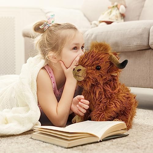 Rivoeis 105 Inch Highland Cow Plush Toy