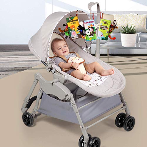 beiens 3PCS Touch and Feel Soft Baby Books for 0-12 Months