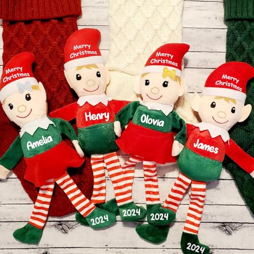Custom Christmas Elf Doll Plush Personalized Name for Boys