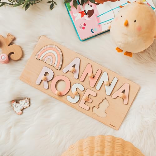 Personalized Wooden Name Puzzle Montessori Toy 1