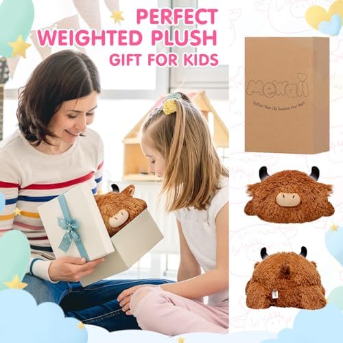 Mewaii Weighted Highland Cow Plush 40 Lbs 23 Inch 1