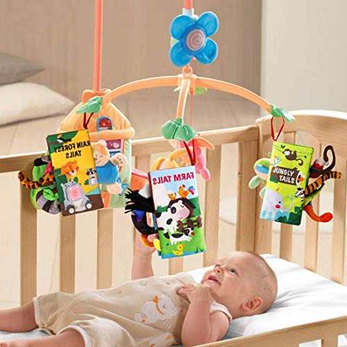 beiens 3PCS Touch and Feel Soft Baby Books for 0-12 Months
