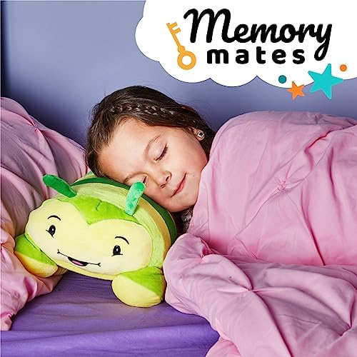 Cuddly Memory Foam Pillow Plush with Journal Pocket - Charlie The Caterpillar