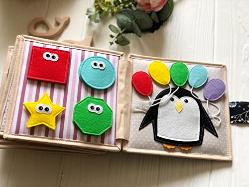 Quiet Baby Book with Felt Animals and Shapes 1