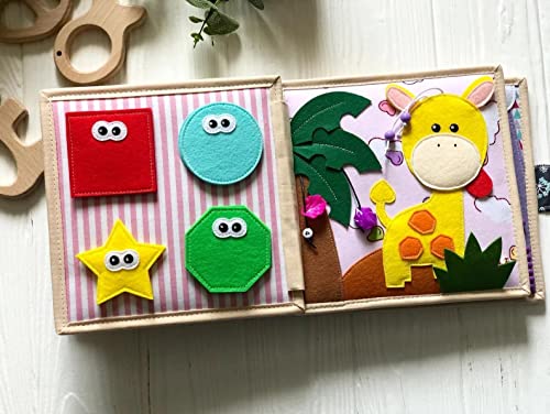 Quiet Baby Felt Book with Numbers Shapes Colors