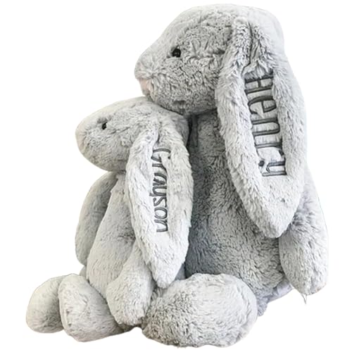 Custom Embroidered Plush Bunny Rabbit with Childs Name