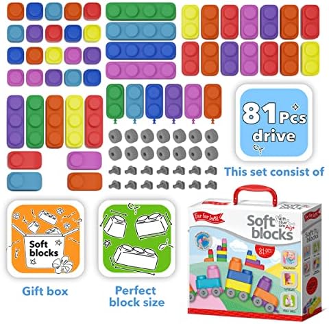 Far Far Land Soft Building Blocks for Toddlers 1-3 Years