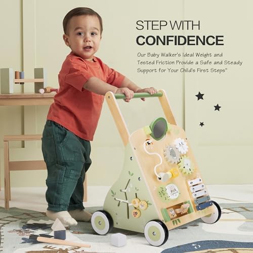 Wooden Baby Walker for Motor Skills Development