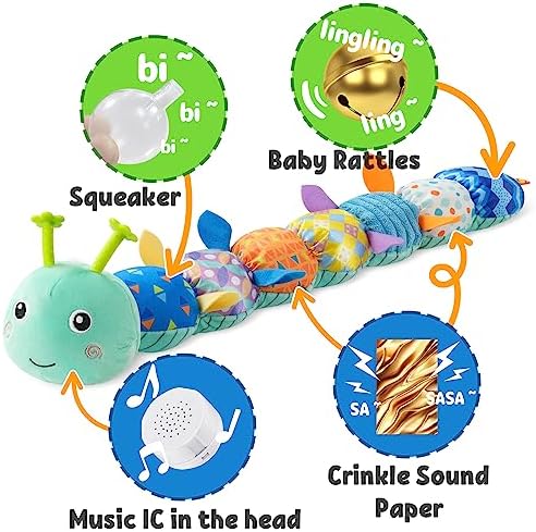 LIGHTDESIRE Musical Caterpillar Baby Toy Blue
