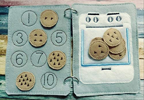 Counting Cookies Felt Quiet Book Page for Kids 1