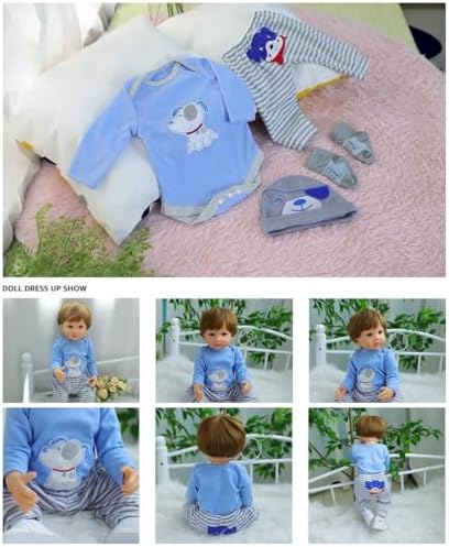 scnbom Reborn Baby Doll Clothes 4pcs Set