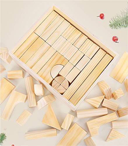 Onshine Large Wooden Blocks for Toddlers 1-3 64 Pieces