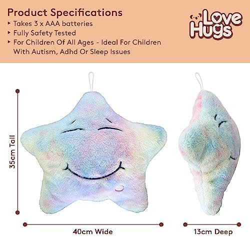 LoveHugs Musical Star Plush Light Up Toy for Newborn Autism