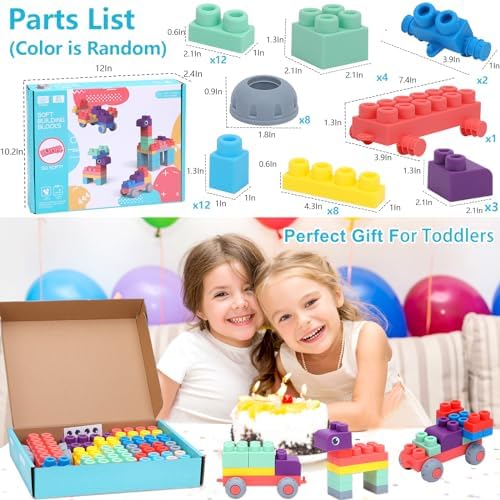 COUOMOXA Soft Building Blocks for Toddlers 1