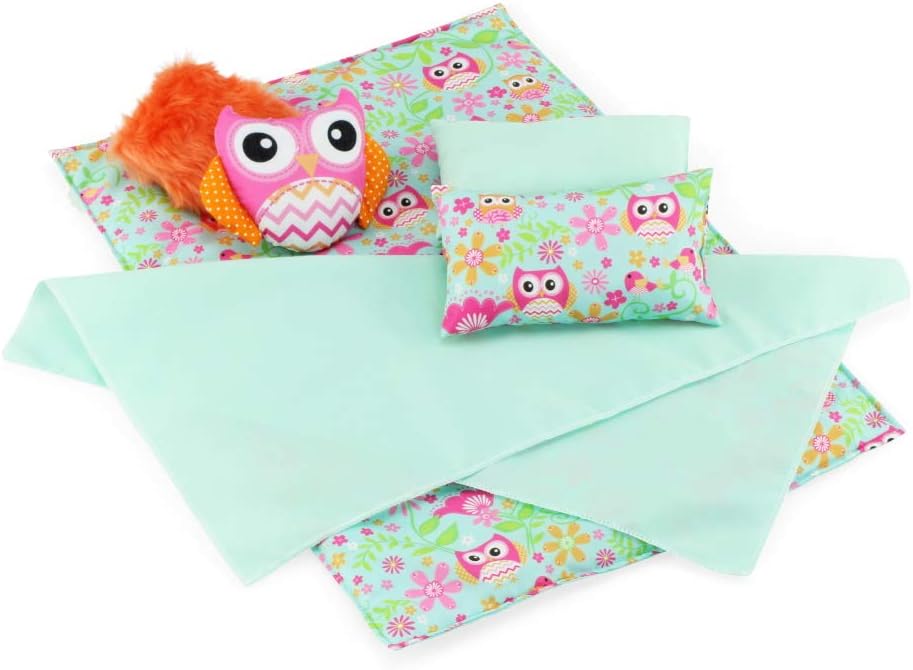 Emily Rose 18-Inch Reversible Owl Bedding Gift Set