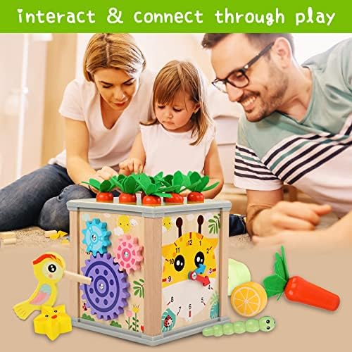 MingNor 6 in 1 Wooden Toddler Toy Set
