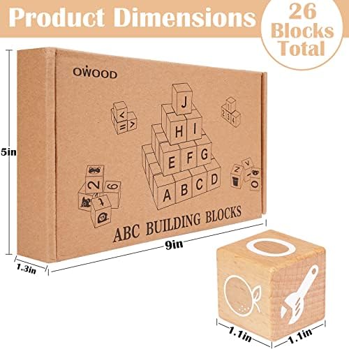 AXEARTE Alphabet Stacking Blocks for Toddlers 1