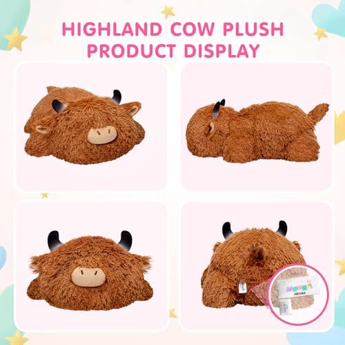 Mewaii Weighted Highland Cow Plush 40 Lbs 23 Inch 1