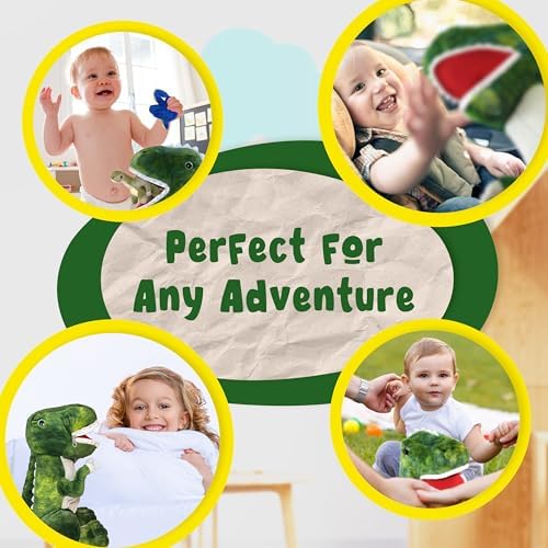 DreamsBe Dino Plush T-Rex and 5 Little Dinosaurs for Kids
