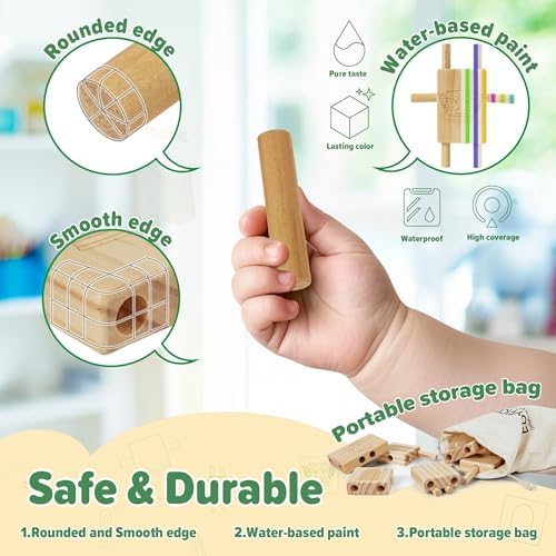 Edyfico TDD101 Wooden Blocks 44pcs STEM Montessori Set