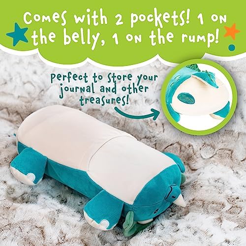 Cuddly Memory Foam Pillow Plush with Belly Pocket - Rory The Triceratops