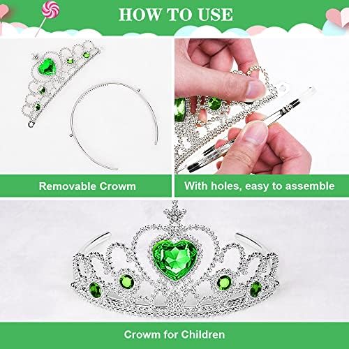 Vicloon Princess Dress Up Set 2PCS Crown and Wand for Kids