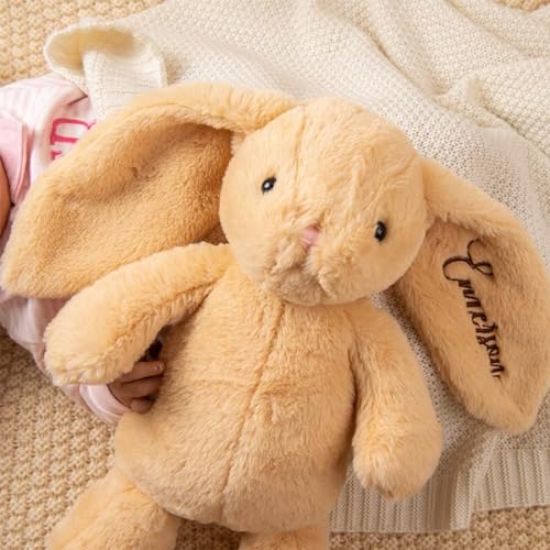 Custom Embroidered Plush Bunny Rabbit with Childs Name