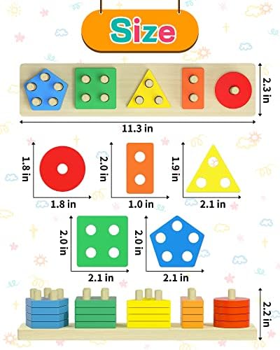 Zartores Montessori Wooden Sensory Toy Set