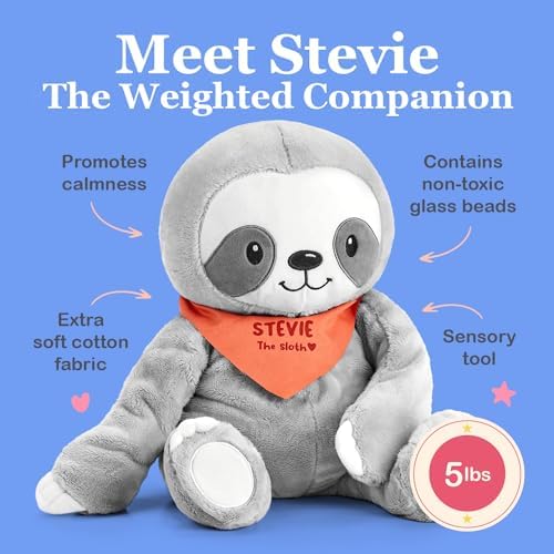 Lillys Love Weighted Stuffed Animal - Stevie The Sloth 5lb