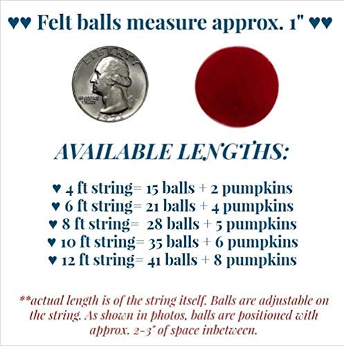 Matthew Mae Felt Pumpkin Garland Fall Decor