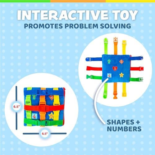 Buckle Toys Boomer Square Learning Toy for Toddlers