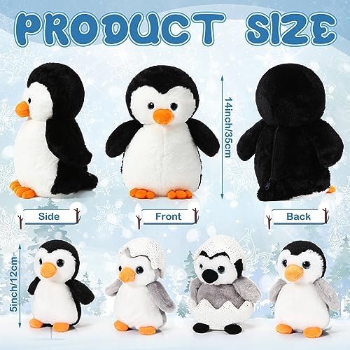 Aoriher 7 Pcs Penguin Plush Set with Mommy and Babies 1