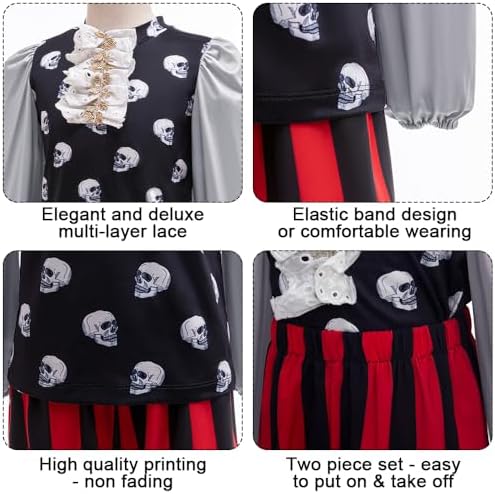 Kids Pirate Costume for Boys with Accessories