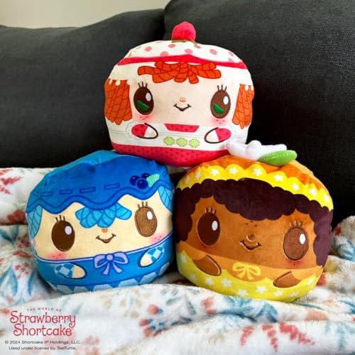 TeeTurtle Strawberry Shortcake Reversible Plushie - Cute Kawaii 6 Inch Scented Toy