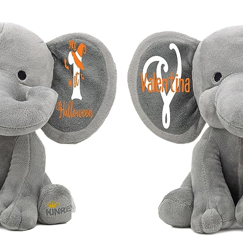 Personalized Elephant Stuffed Animal - My First Halloween