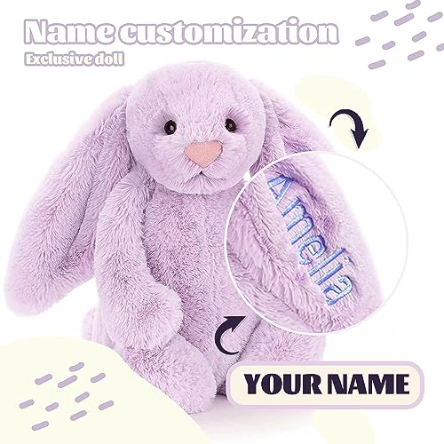 Custom Plush Rabbit with Childs Name - Kawaii Cuddle Companion