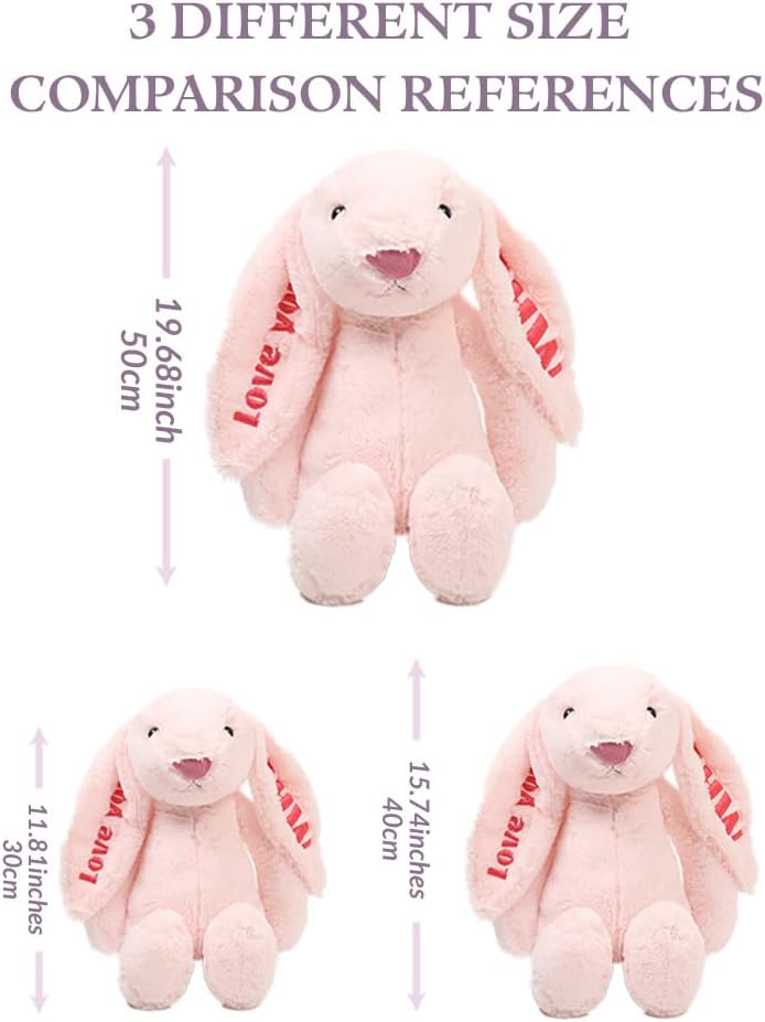 Personalized Baby Bunny Plush Toy with Name