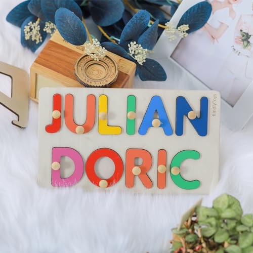 Customized Name Puzzle for Toddlers - Busy Board with Fixed I J Letters