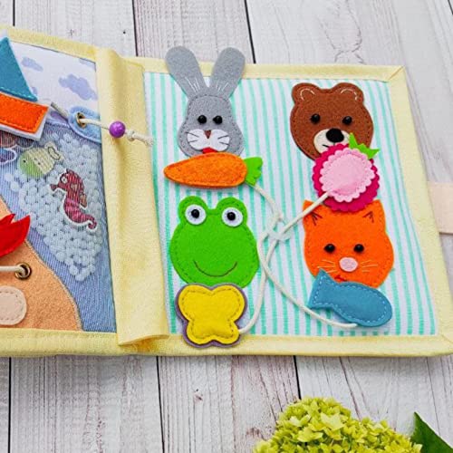 Lion Quiet Baby Book with Animals and Fruits