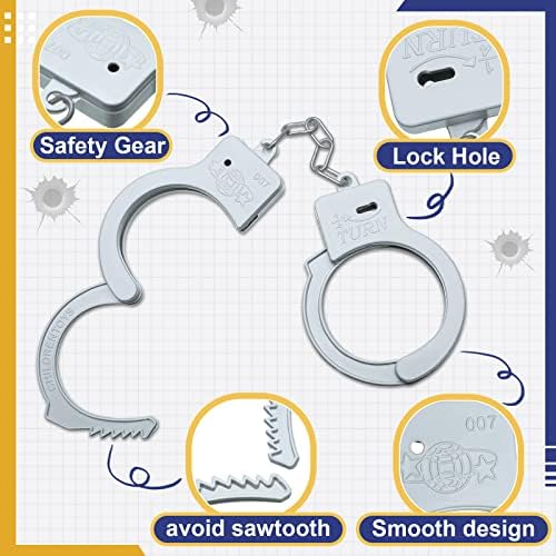 Junkin Plastic Handcuffs Toy with Safety Keys 50 Sets