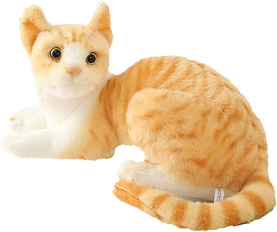 GUDVES Orange Tabby Cat 12 Plush Stuffed Animal Toy