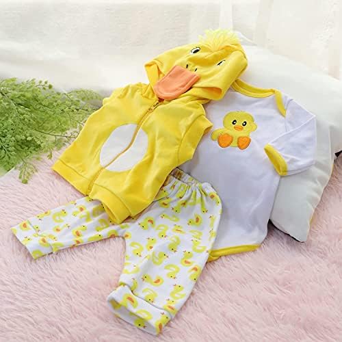 MAIHAO Reborn Baby Doll Clothes 5pcs Set Yellow Duck