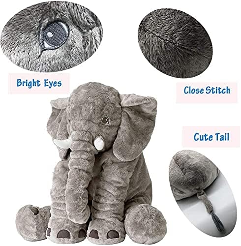 BOOJALOO 24 Inch Stuffed Elephant Plush Toy