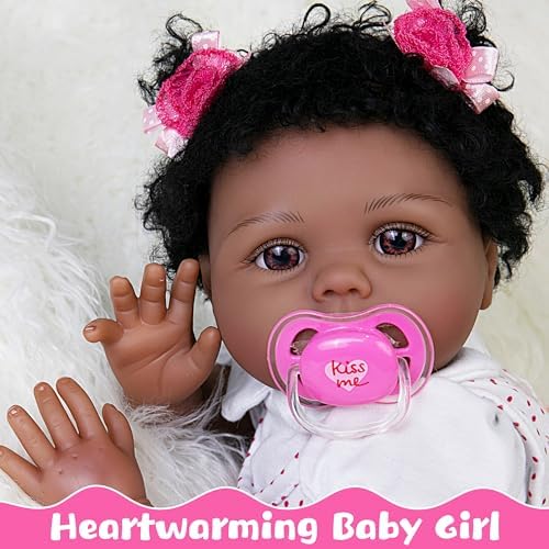 EKOKIZ Reborn Baby Doll 22-Inch Lifelike Soft Cloth Body Doll