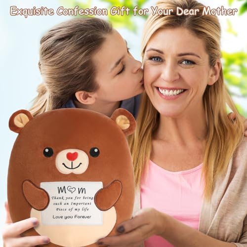 Finebee Brown Bear Plush Stuffed Animal 10 Inch