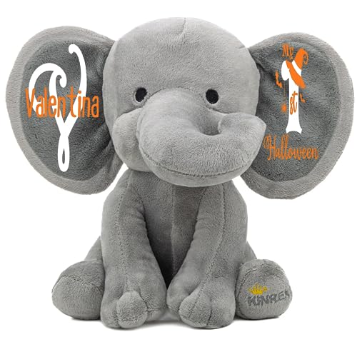 Personalized Elephant Stuffed Animal - My First Halloween