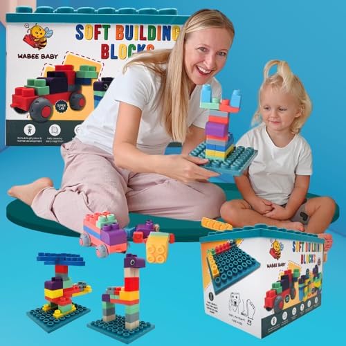 WaBee Baby Big Soft Toddler Blocks 40-Piece Set