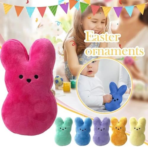 Easter Bunny Plush Set 6Pcs Cute Stuffed Animal Toys