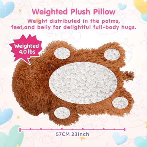 Mewaii Weighted Highland Cow Plush 40 Lbs 23 Inch 1
