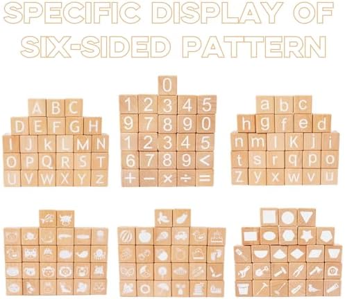 Peohud 26 Piece Wooden Alphabet Blocks for Kids